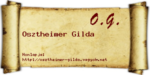 Osztheimer Gilda névjegykártya